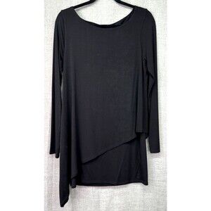 White House Black Market Long Sleeve Asymmetrical Tunic Women's Size S Black